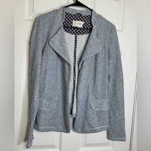 Saturday Sunday Striped‎ Open Blazer Jacket Small Anthropologie Cotton Blend